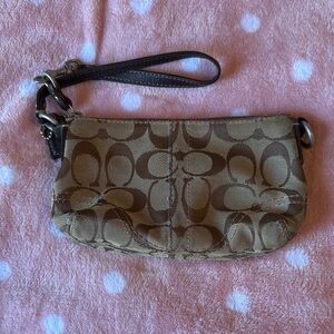 Brown Coach Wristlet